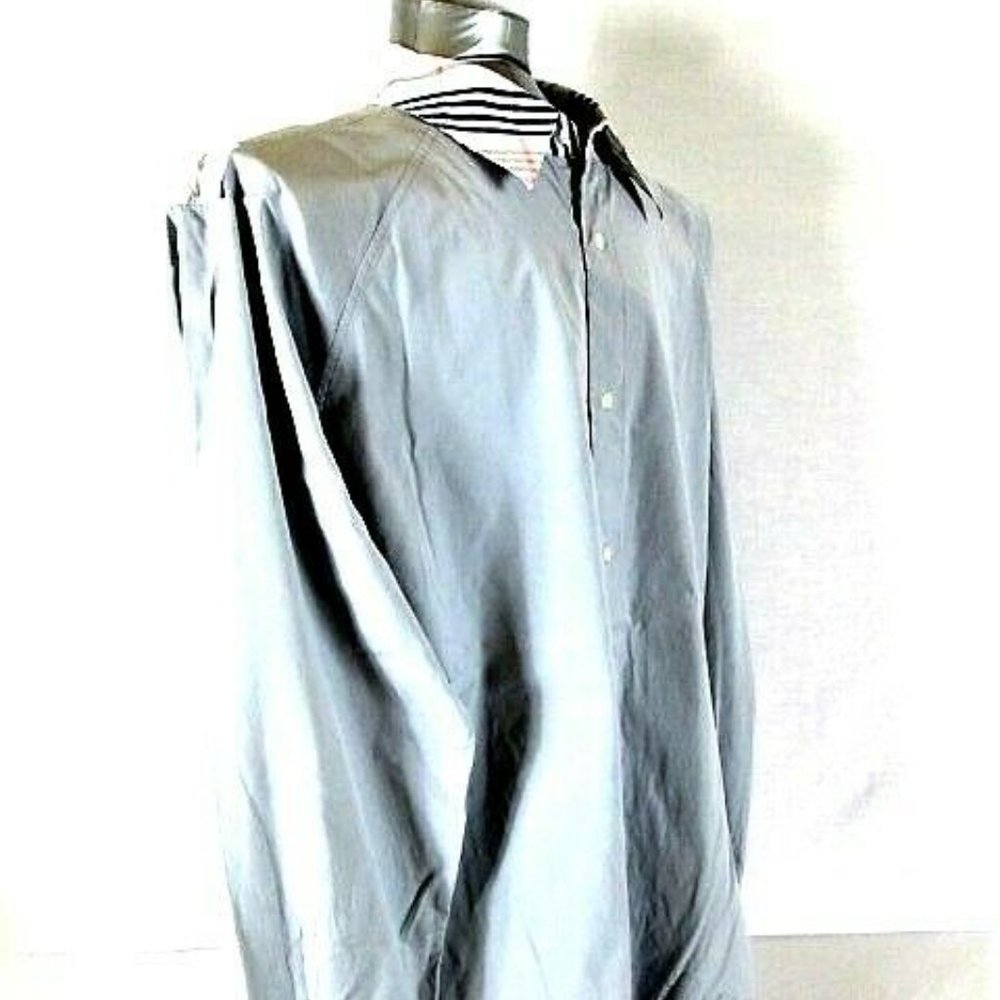 BRS men's 3XL GRAY w BLUE GRAY CORAL Shirt pm1